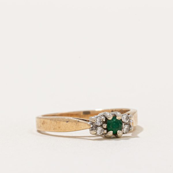 High Set Emerald & Diamond Ring | 0.06ct, 0.04ctw | SZ 5.75 | Online now