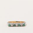 High Set Emerald & Diamond Ring | 0.05ctw, 0.045ctw | SZ 5.5 | on Sale