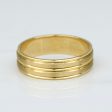 Double Beveled Yellow Gold Band | SZ 9.75 | Discount