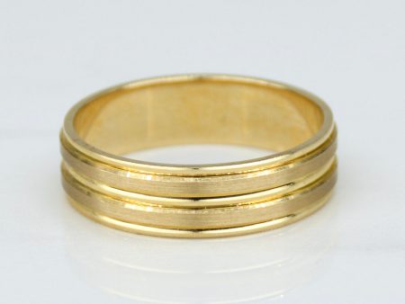 Double Beveled Yellow Gold Band | SZ 9.75 | Discount