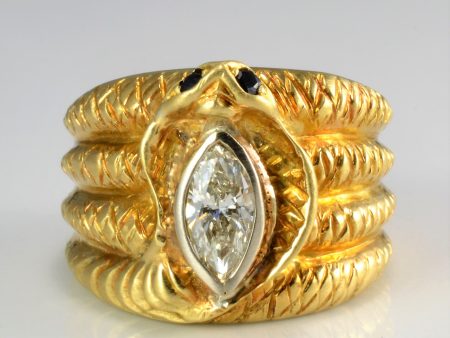 Marquise Diamond Serpent Ring | 0.70 ct, SZ 6.25 | Hot on Sale