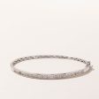 10k White Gold Diamond Bangle | 1.37ctw | 7  Online