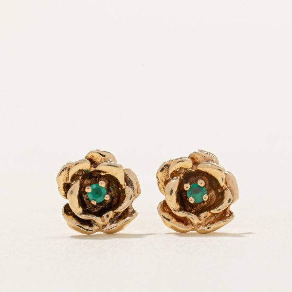 Green Onyx Earrings | 0.04ctw | Supply