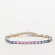 Rainbow Sapphire Tennis Bracelet | 12.08ctw | 7  | Online Hot Sale