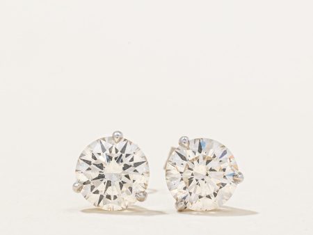 GIA Certified Diamond Stud Earrings | 2.12ctw | Sale