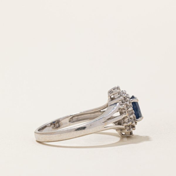 Sapphire & Diamond Halo Ring | 0.50ct, 0.27ctw | SZ 6.5 | Online now