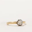 Old Mine Cut Belcher Set Diamond Ring | 0.26ct | SZ 6.5 | Hot on Sale