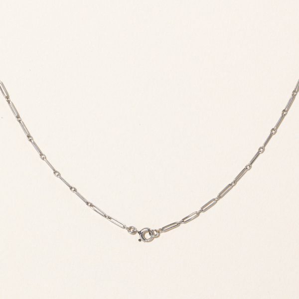 Modified Paperclip Platinum Chain | 14  | Discount