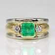 Ragnar  Emerald & Diamond Ring | 1.07ct, 0.16ctw | SZ 7.25 | on Sale