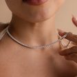 3 Prong Tennis Necklace Sale