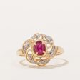 Ruby & Diamond Cocktail Ring | 0.40ct, 0.03ctw | SZ 8.75 | Supply