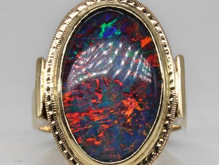 Triplet Opal Cocktail Ring | 4.50ct | SZ 6.75 | For Discount