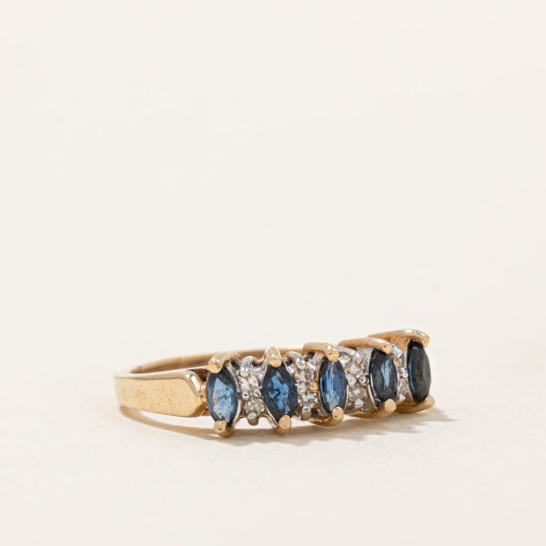 Sapphire & Diamond Ring | 0.50ctw, 0.04ctw | SZ 7.75 | Fashion