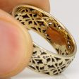 Mardini  Two Tone Gold Lattice Ring | SZ 9.75 | Online now