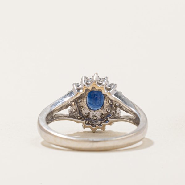 Sapphire & Diamond Halo Ring | 0.50ct, 0.27ctw | SZ 6.5 | Online now