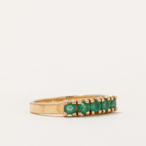 Five Stone Emerald Ring | 0.25ctw | SZ 6.25 | Cheap