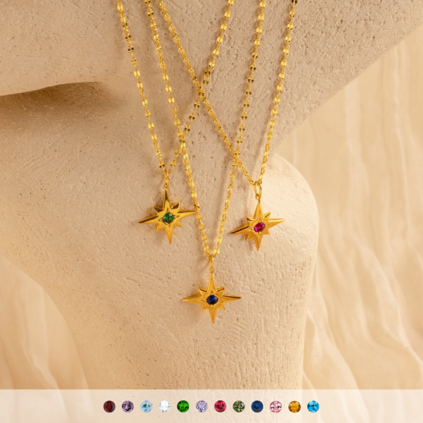 Star Birthstone Necklace For Discount