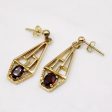 Ornate Garnet Drop Earrings | 0.70ctw | For Discount