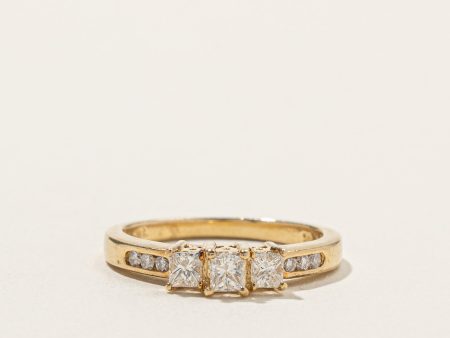 Three Stone Diamond Ring | 0.63ctw | SZ 7 | Sale