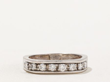 Semi Eternity Diamond Soft Square Ring | 0.34ctw | SZ 6.75 | Online now