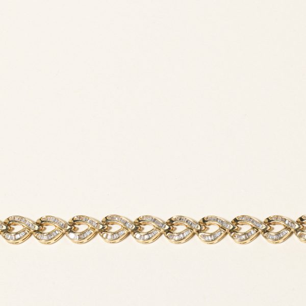 14K Yellow Gold Braided Design Diamond Bracelet | 2.22ctw | SZ 7.25  | Discount