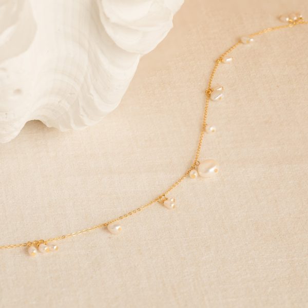 Baroque Pearl Station Necklace Sale