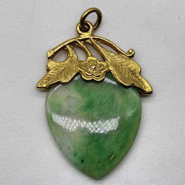 Jadeite Heart 24k Pendant | 20.00ct | Cheap