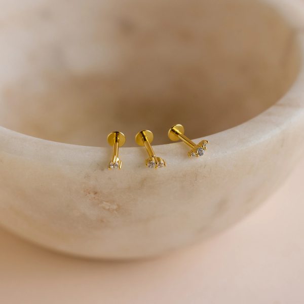 Tiny Diamond Flatback Studs Set For Discount