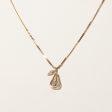 Gold Pear Pendant & Necklace | 0.05ctw | 16  | Online now