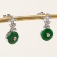 Jadeite & Diamond Earrings | 4.00ctw, 0.22ctw | For Cheap