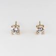 100 Ways  Classic Solitaire Diamond Stud Earrings | Yellow Gold | 0.57ctw- 0.61ctw | Discount