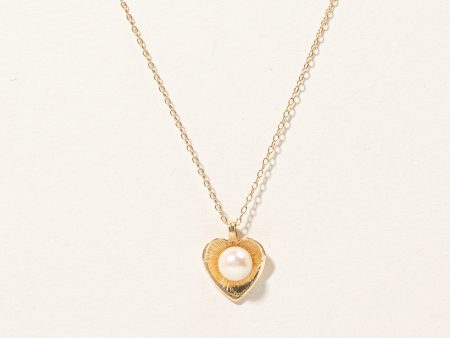 Pearl Heart Pendant Necklace | 18 | For Cheap