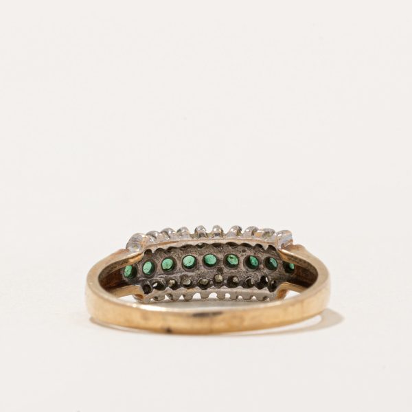 Emerald & Diamond Ring | 0.10ctw, 0.08ctw | SZ 5.75 | Hot on Sale