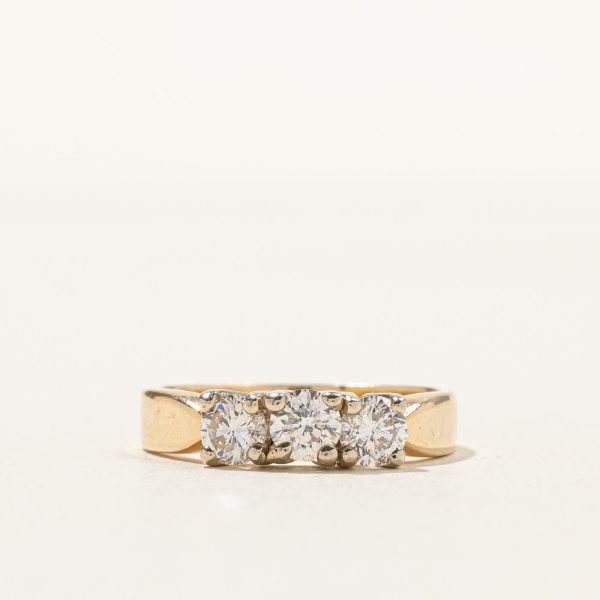 Three Stone Diamond Ring | 0.80ctw | SZ 6.5 | on Sale