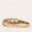 Five Stone Blue Topaz & Diamond Ring | 0.90ctw, 0.04ctw | SZ 7.75 | For Discount