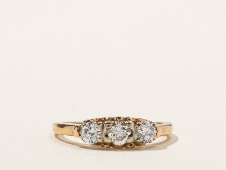 Three Stone Diamond Ring | 0.42ctw | SZ 5.5 | Supply