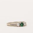 Emerald & Diamond Ring | 0.24ct, 0.26ctw | SZ 6.75 | For Discount