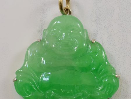 Jadeite Carved Buddha 18k Pendant | 23.00ct | Cheap