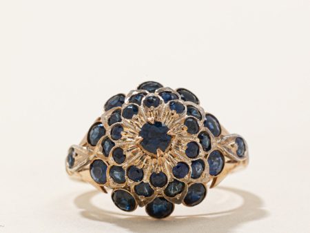 High Set Sapphire Cocktail Ring | 1.40ctw | SZ 5.75 | Online now