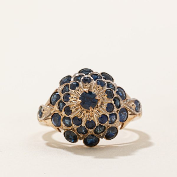 High Set Sapphire Cocktail Ring | 1.40ctw | SZ 5.75 | Online now