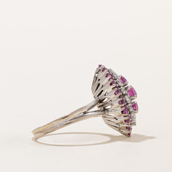 Ruby & Diamond Cocktail Ring | 1.00ctw, 0.28ctw | SZ 4.5 | Online