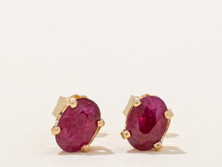 Ruby Stud Earrings | 1.00ctw | For Sale