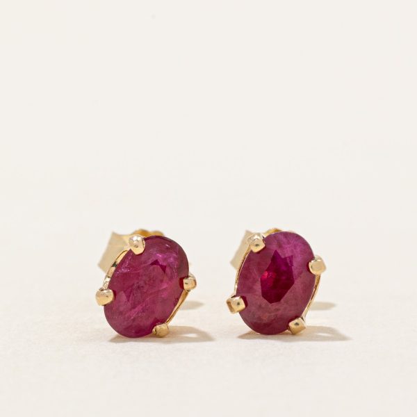 Ruby Stud Earrings | 1.00ctw | For Sale