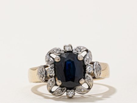 Sapphire & Diamond Cocktail Ring | 1.20ct, 0.10ctw | SZ 6.25 | Supply