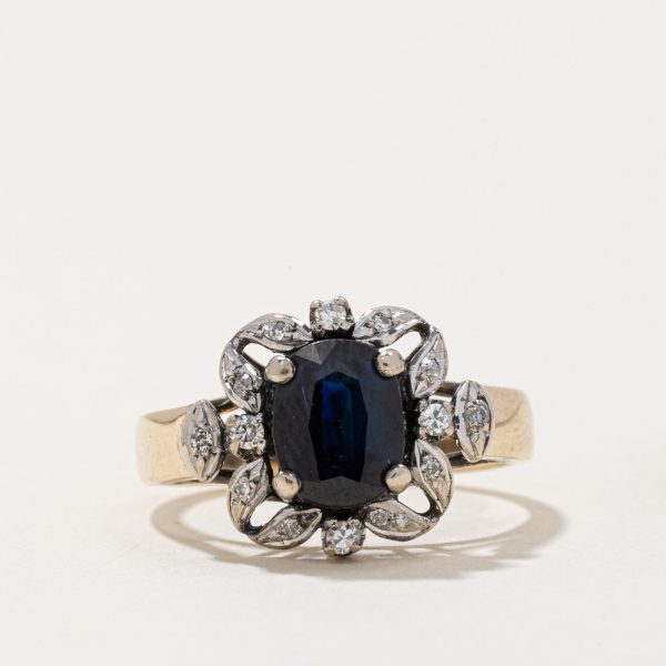 Sapphire & Diamond Cocktail Ring | 1.20ct, 0.10ctw | SZ 6.25 | Supply