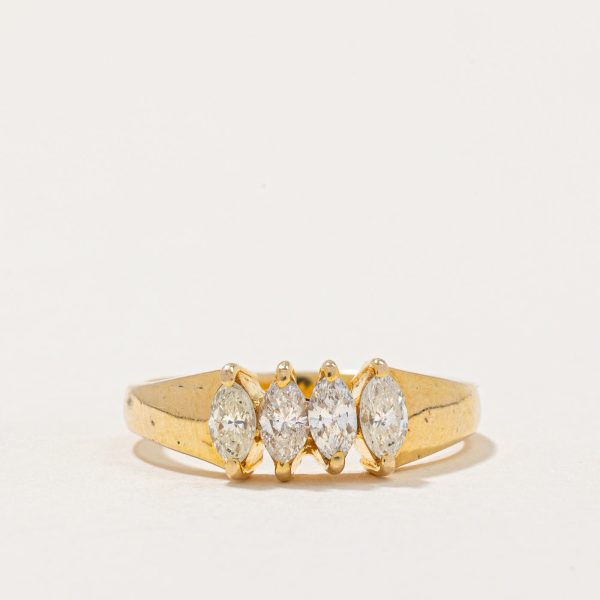 Four Stone Marquise Cut Diamond Ring | 0.40ctw | SZ 5.5 | Supply