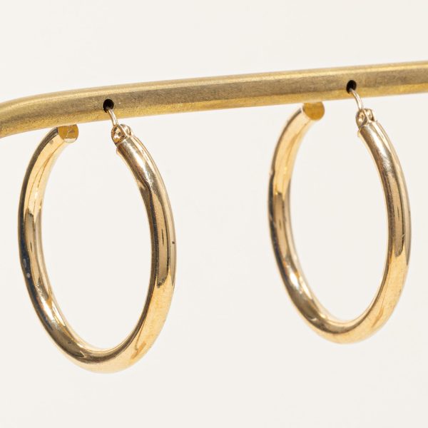 14k Yellow Gold Hoop Earrings Online Hot Sale