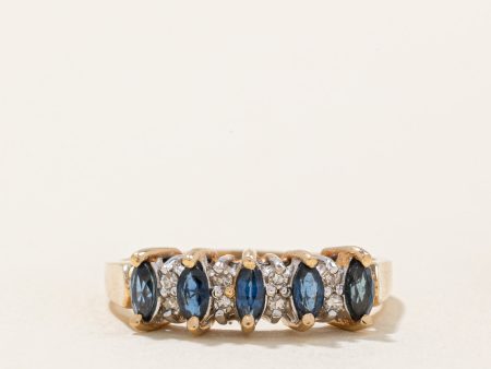 Sapphire & Diamond Ring | 0.50ctw, 0.04ctw | SZ 7.75 | Fashion