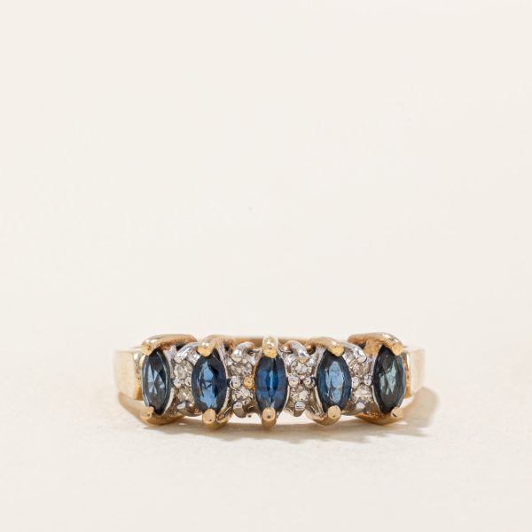 Sapphire & Diamond Ring | 0.50ctw, 0.04ctw | SZ 7.75 | Fashion