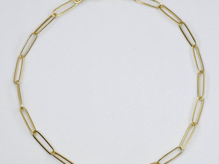 100 Ways  Yellow Gold Paperclip Chain Bracelet | 7  | Fashion